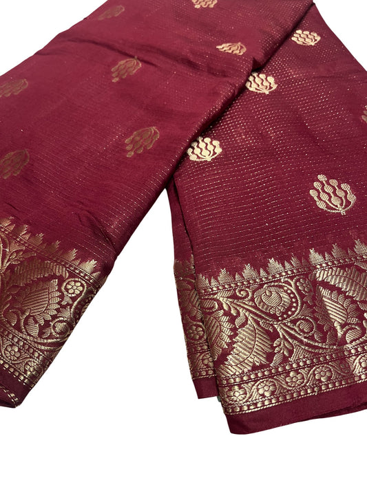 Southloom Georgete Banarasi Silk Saree with Woven Work on Body and Borders