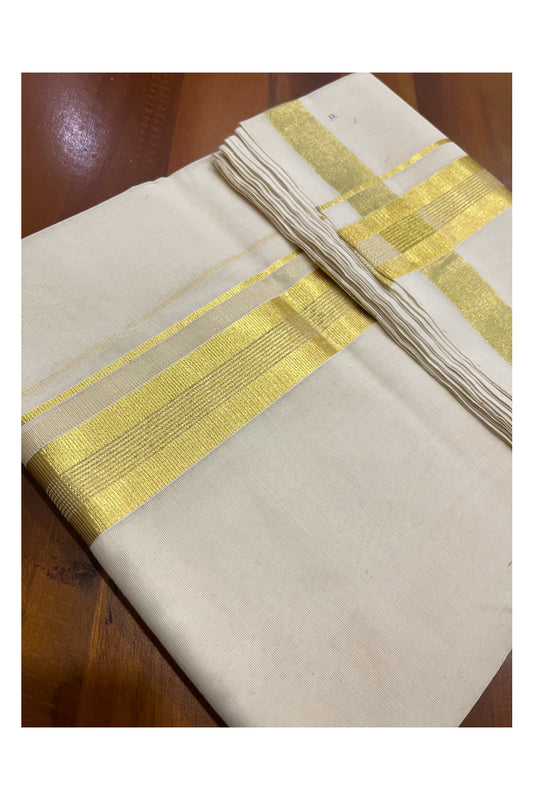 Premium Balaramapuram Unakkupaavu Handloom Kasavu Mundu (South Indian Kerala Dhoti)