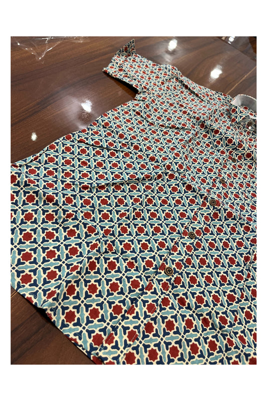 Southloom Jaipur Pure Cotton Printed Shirt For Men (Large)