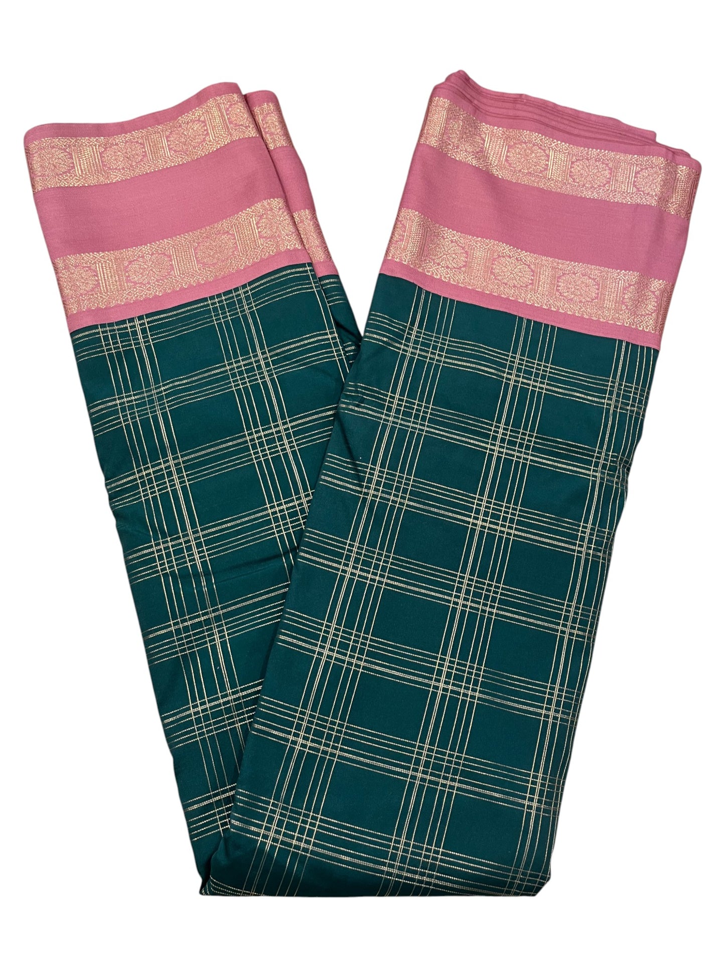 Southloom Banarasi Semi Silk Saree with Woven Work on Body (Green)