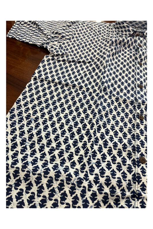 Southloom Jaipur Pure Cotton Printed Shirt For Men (3XL)