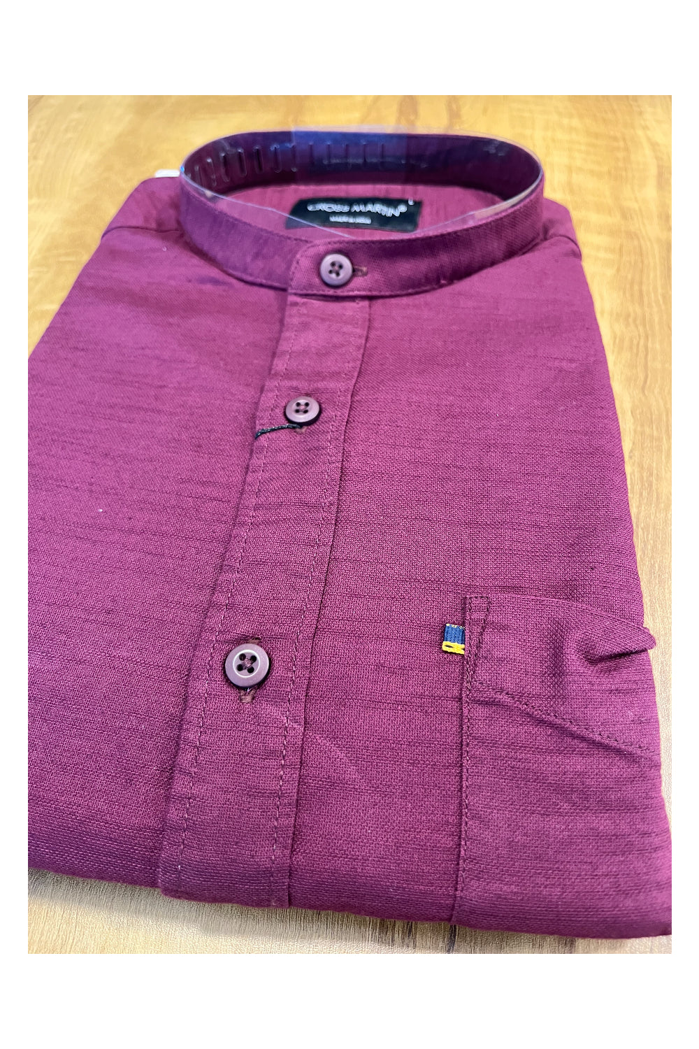 Southloom Purple Short Cotton Kurta Shirt for Men