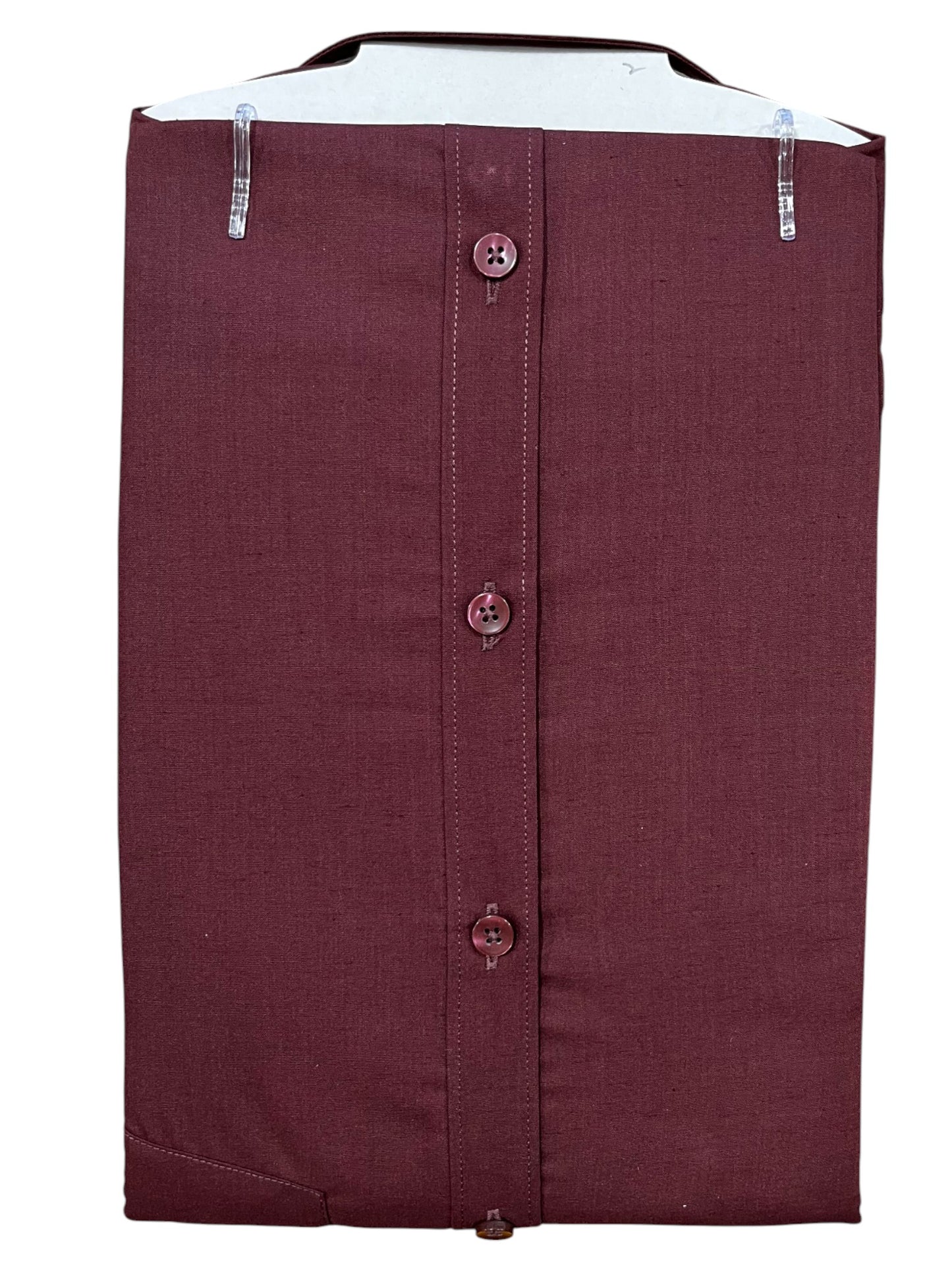 Southloom Pure Cotton Maroon plain Shirt (38 HS)