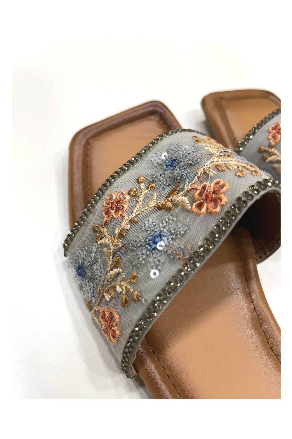 Southloom Jaipur Handmade Embroidered Flat Sandals