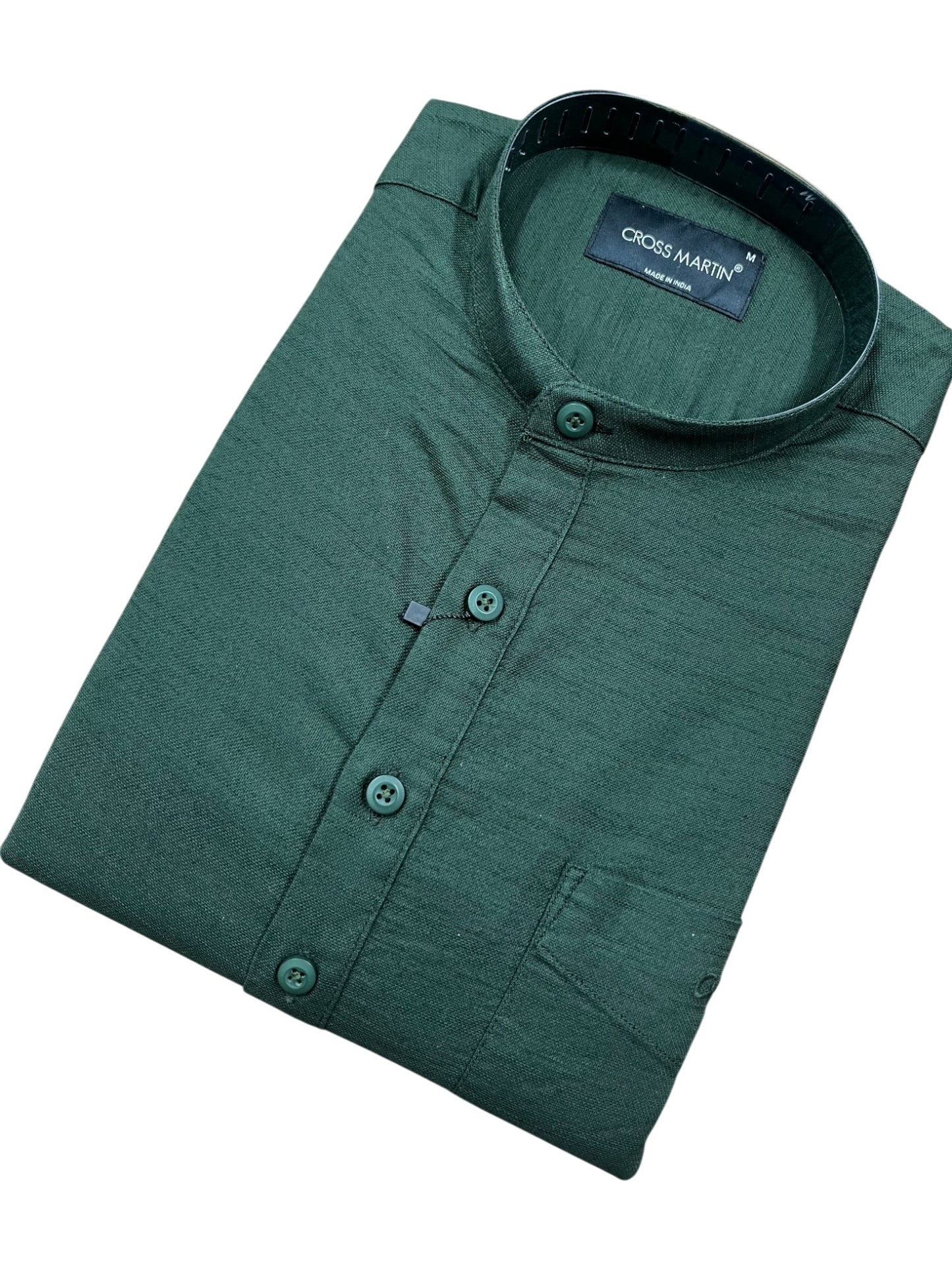 Southloom Green Short Cotton Kurta Shirt for Men