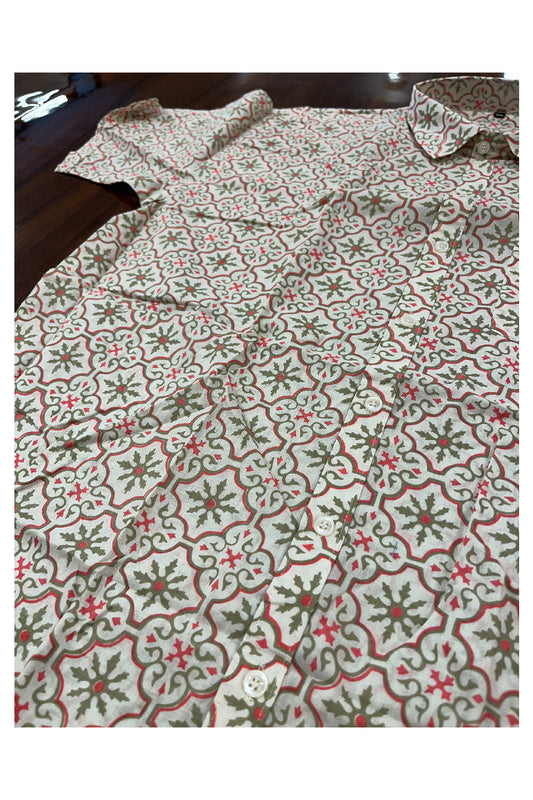 Southloom Jaipur Pure Cotton Printed Shirt For Men (3XL)