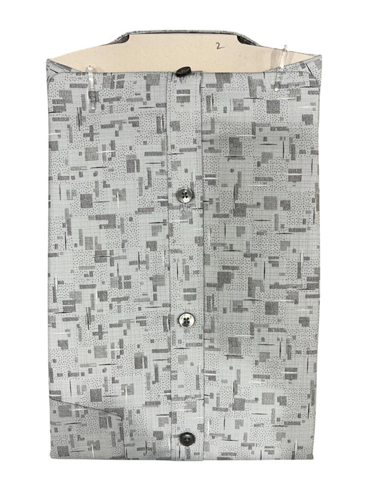 Southloom Pure Cotton Gray Printed Shirt (XL FS)