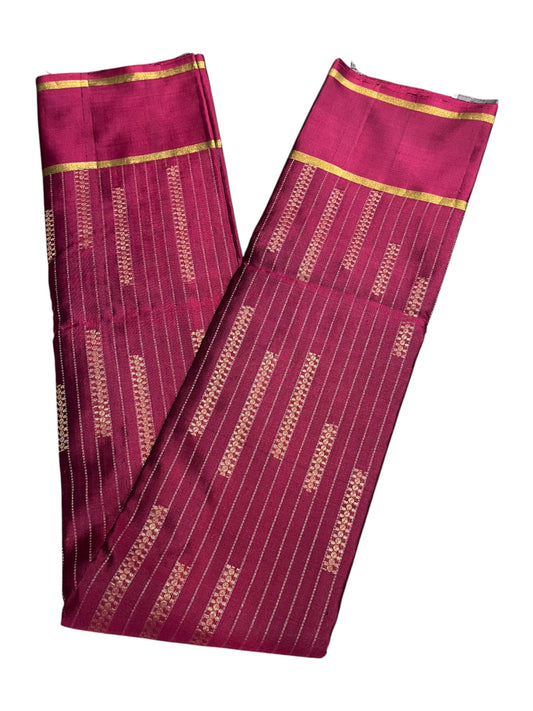 Southloom Premium Bridal Handloom Kanchipuram Silk Saree With Korvai Works
