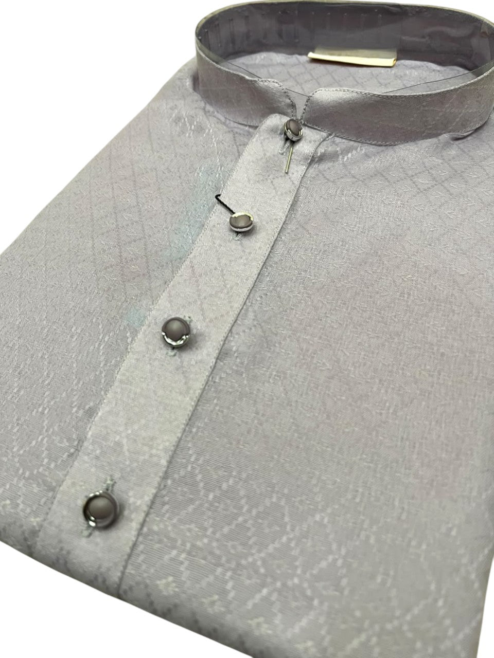 Southloom Yellow Woven Patterns Semi Silk Short Kurta for Men SL590