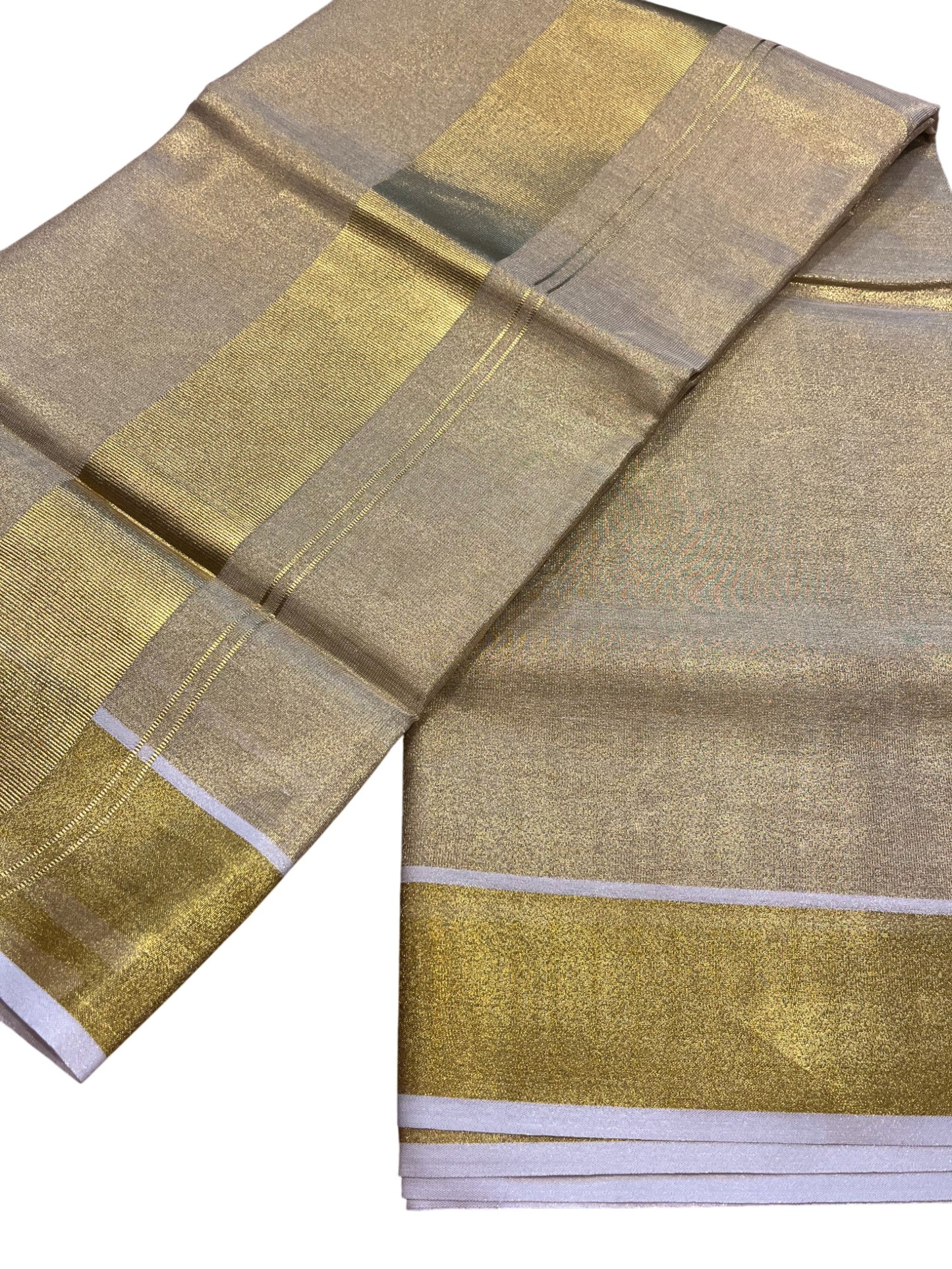 Southloom Kerala Tissue Kasavu Plain Saree