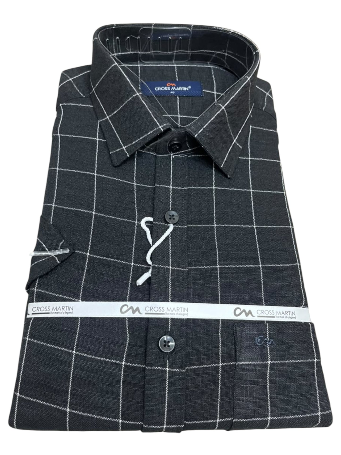 Southloom Pure Cotton Black Check Shirt SLSHIRT 40HS