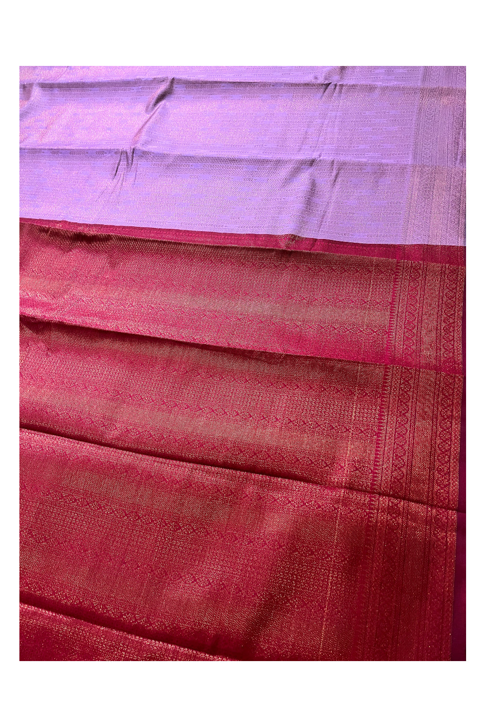 Southloom Art Silk Violet Designer Woven Saree with Maroon Pallu