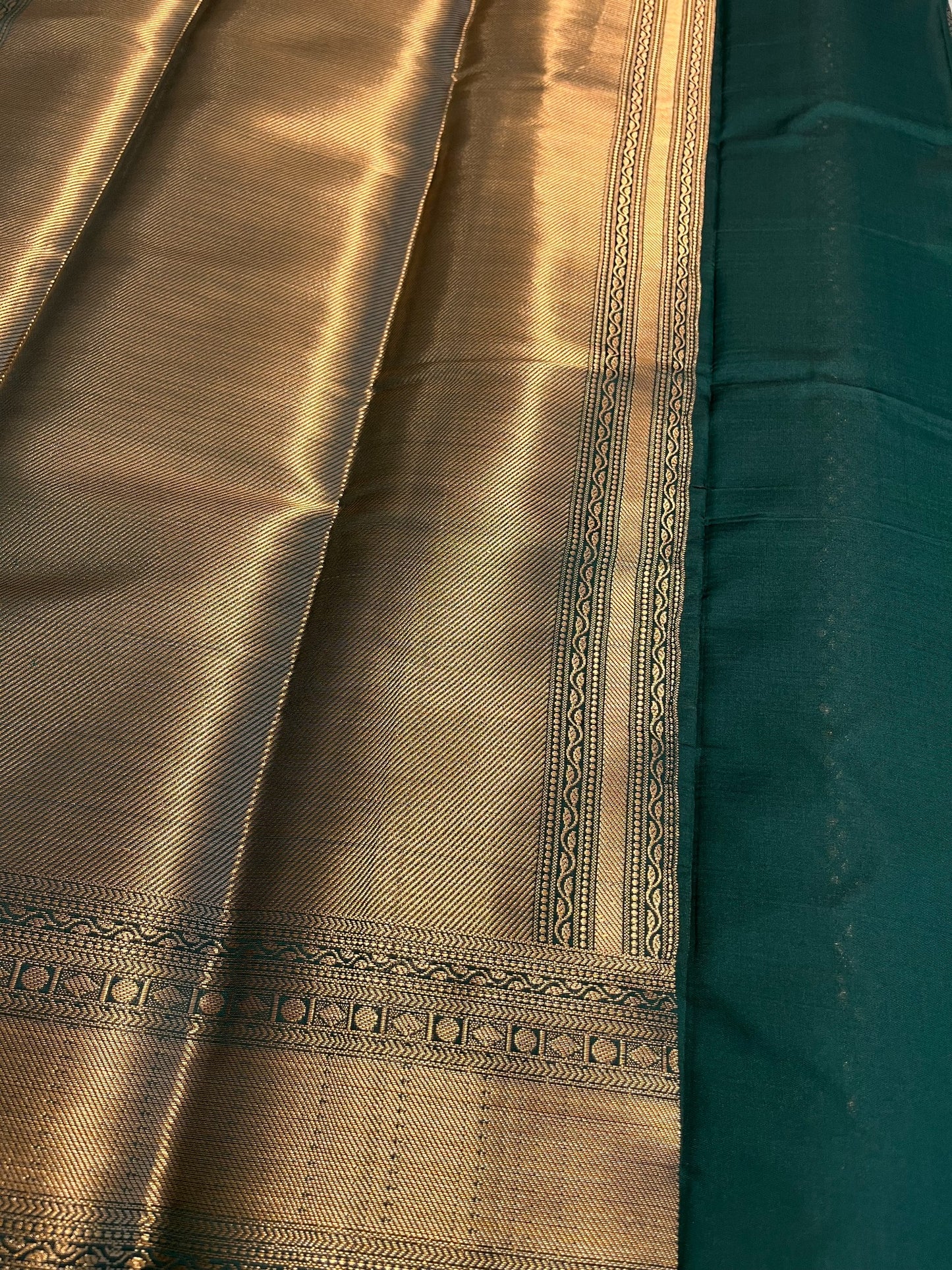 Southloom Premium Semi Silk Zari Work Brocade Saree in Bridal Green with Matching Pallu