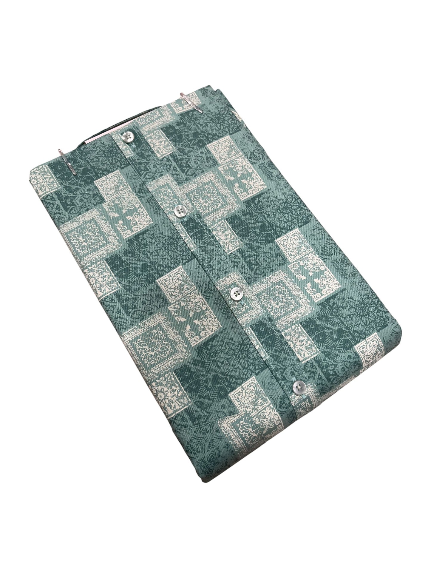 Southloom Pure Cotton Green Printed Shirt (40 HS)