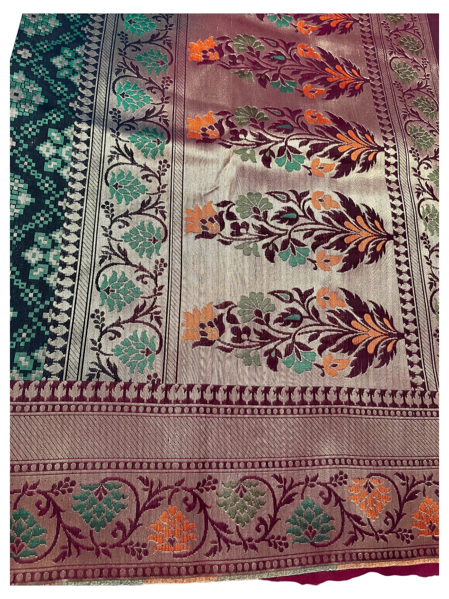 Southloom  Banarasi Silk Saree with Woven Work on Body and Borders