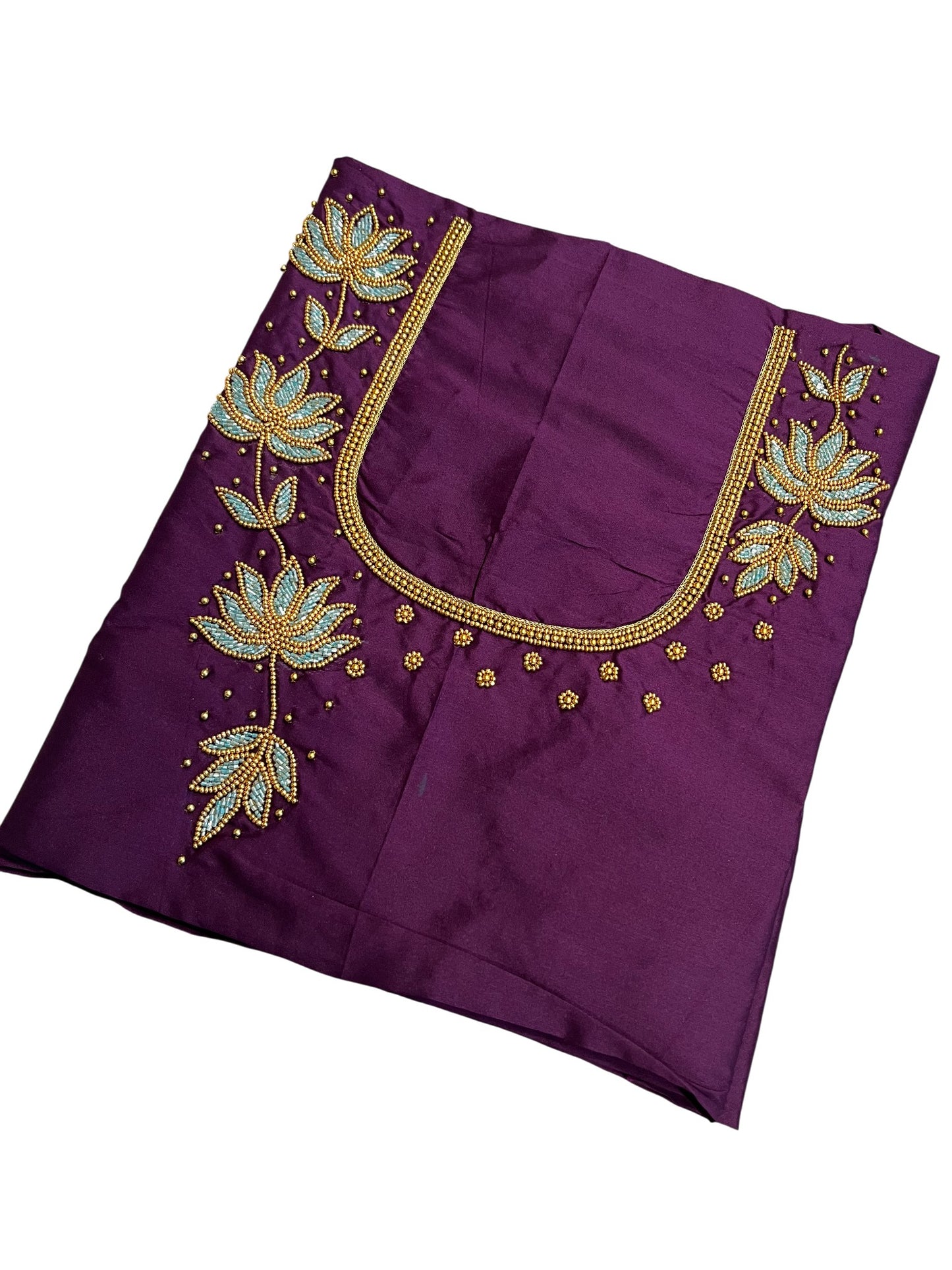 Southloom Semi Stitched Tissue Dhavani Set with Pavada and Purple Blouse Piece