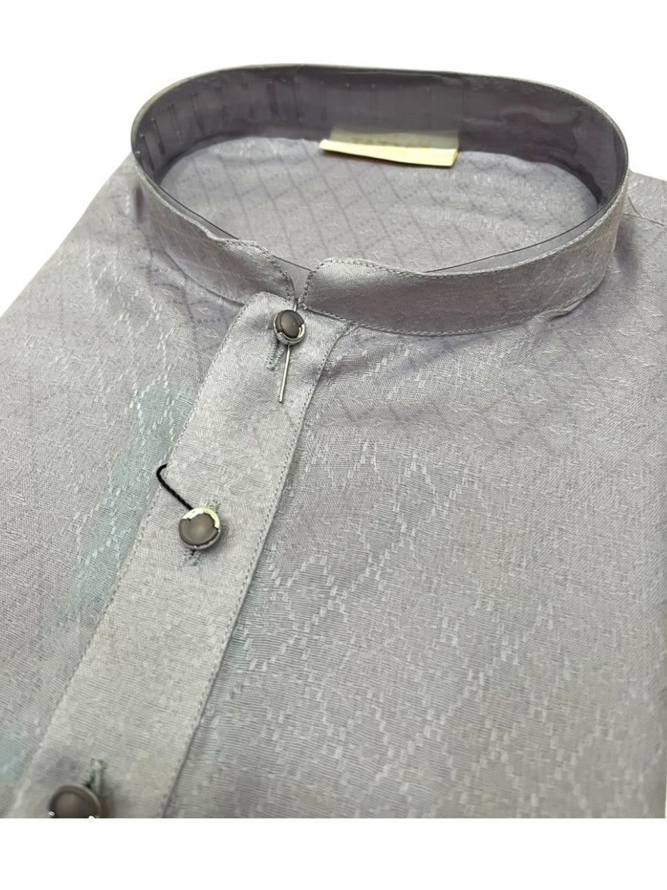 Southloom Yellow Woven Patterns Semi Silk Short Kurta for Men SL590