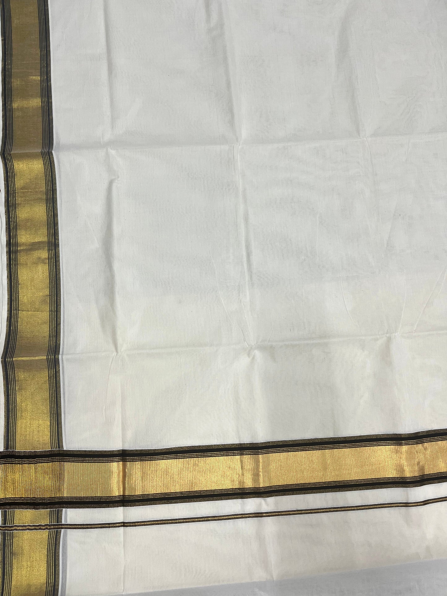 Southloom Kerala Cotton Kasavu Saree with Black Border