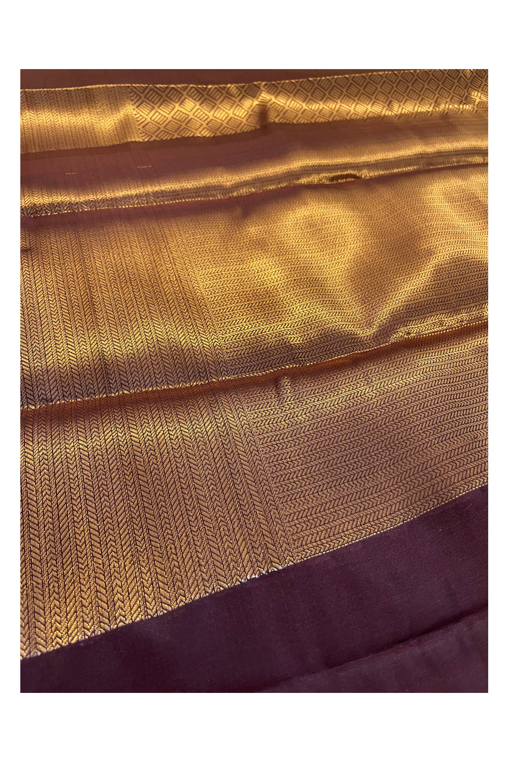 Southloom Premium Semi Silk Zari Work Brocade Saree in Bridal Brown with Matching Pallu (Kanchipuram Pattu Saree)