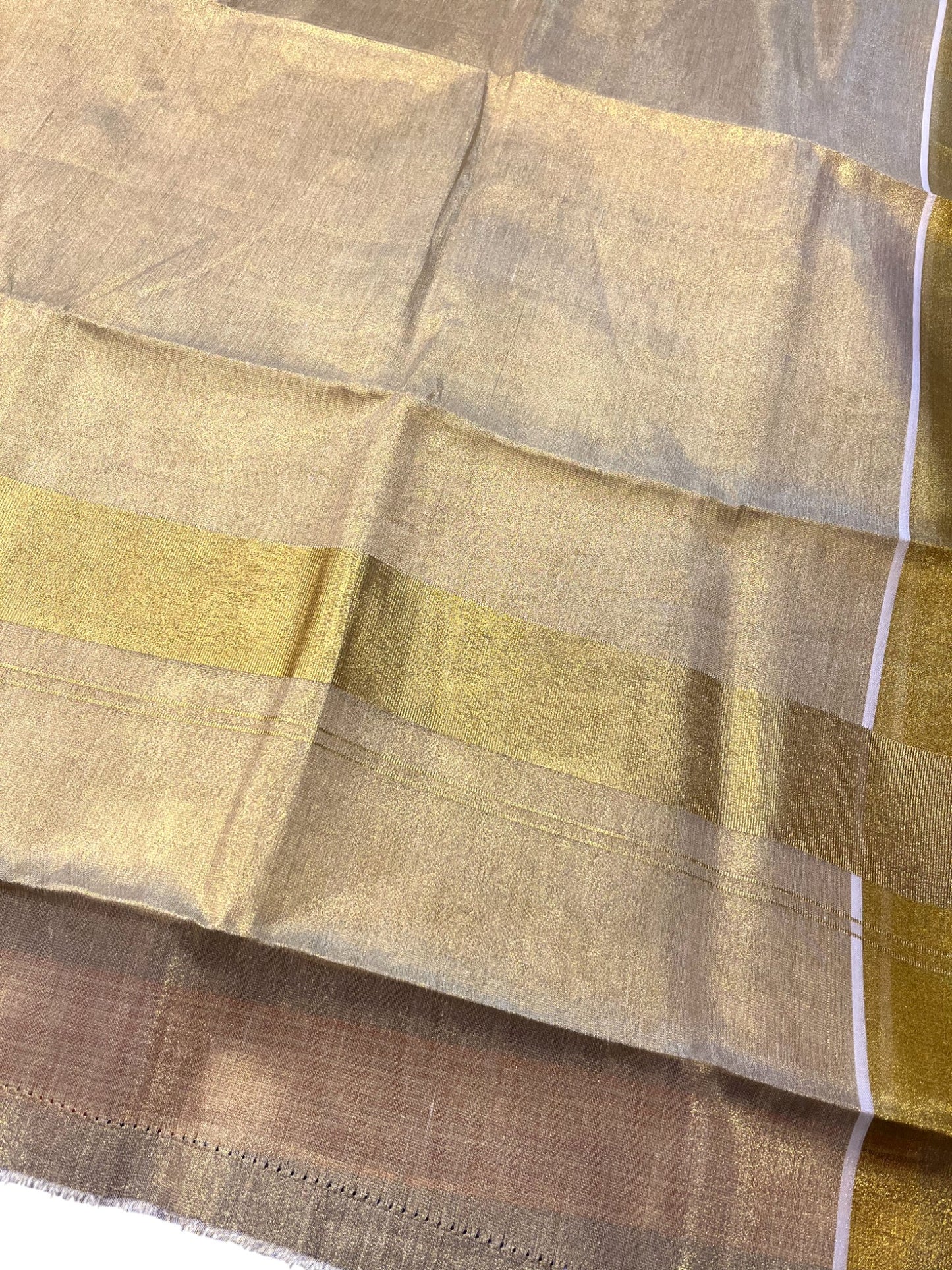 Southloom Kerala Tissue Kasavu Plain Saree
