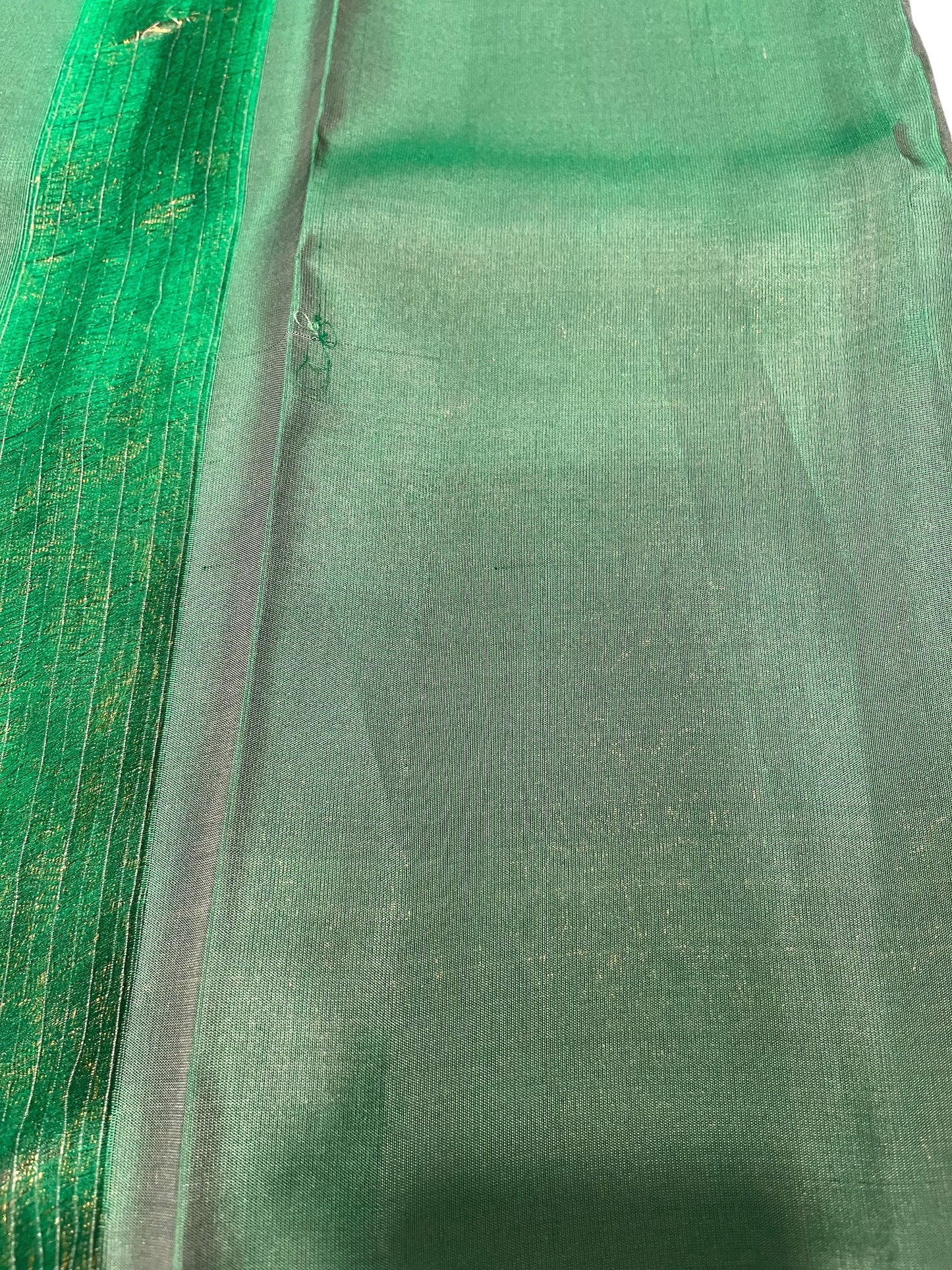 Southloom Pure Handloom Kanchipuram Silk Saree with Butta Work (Grey & Green)