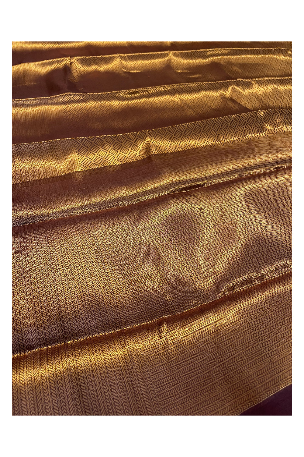 Southloom Premium Semi Silk Zari Work Brocade Saree in Bridal Brown with Matching Pallu (Kanchipuram Pattu Saree)