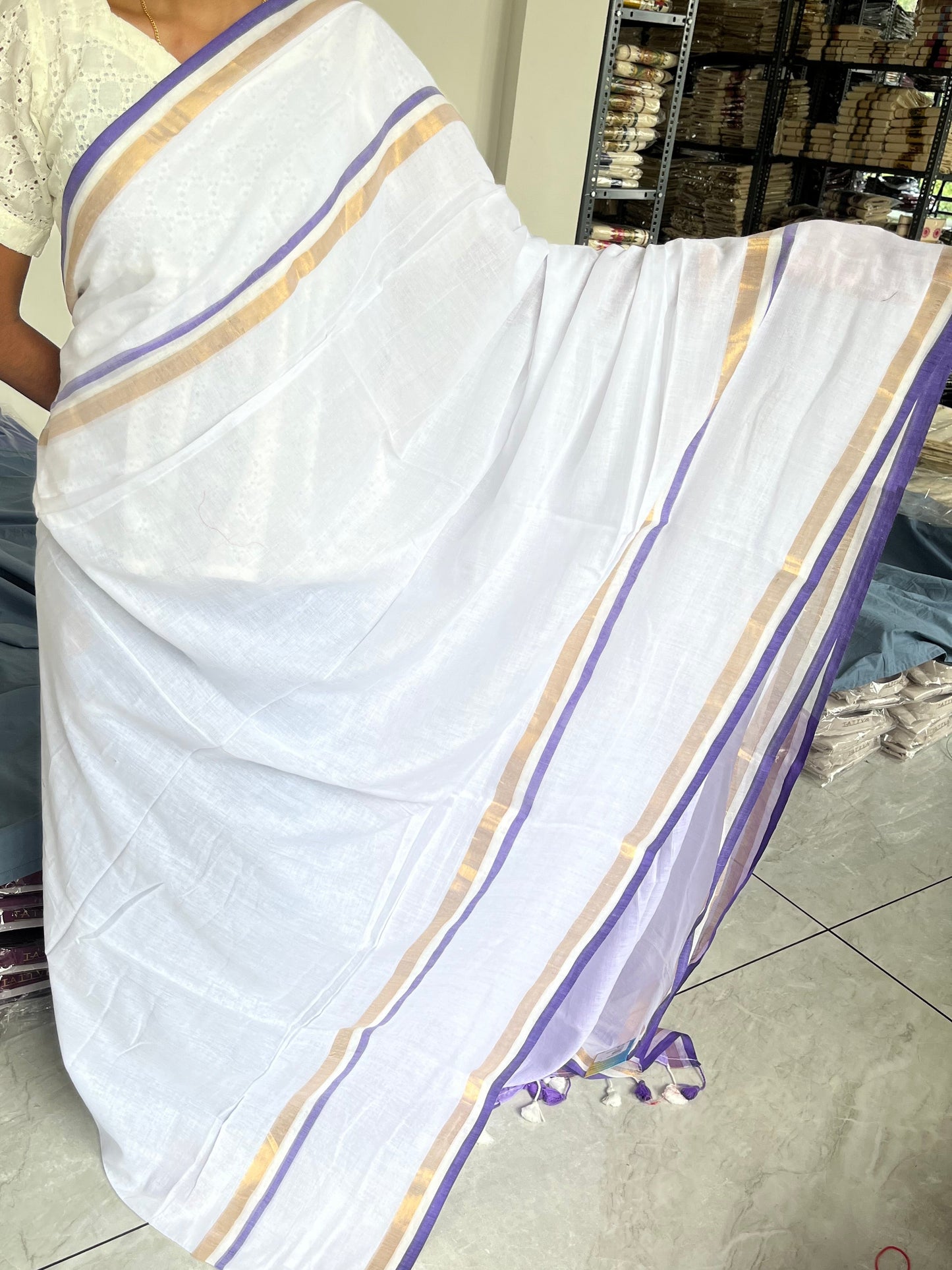 Kerala Mul Cotton Soft Fabric Saree SL215