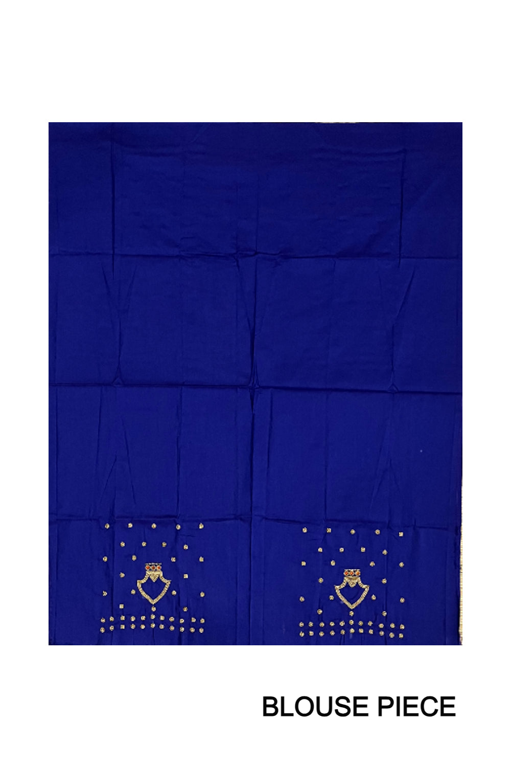 Kerala Tissue Kasavu Bead Work Designer Saree with Seperate Blue Blouse Piece (Onam Saree 2023)