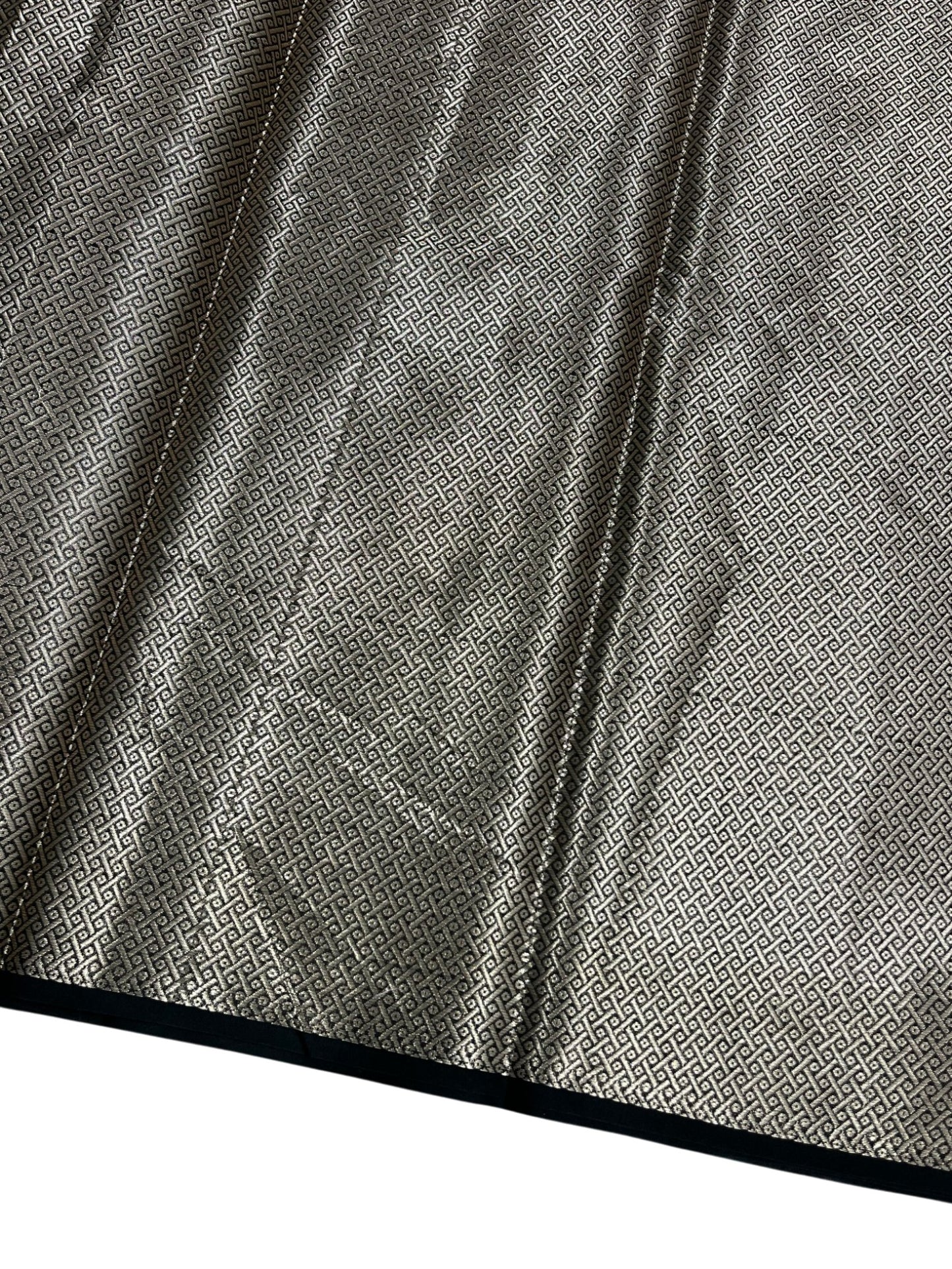 Southloom Kerala Cotton Saree with Floral Woven Works Across Body in Black