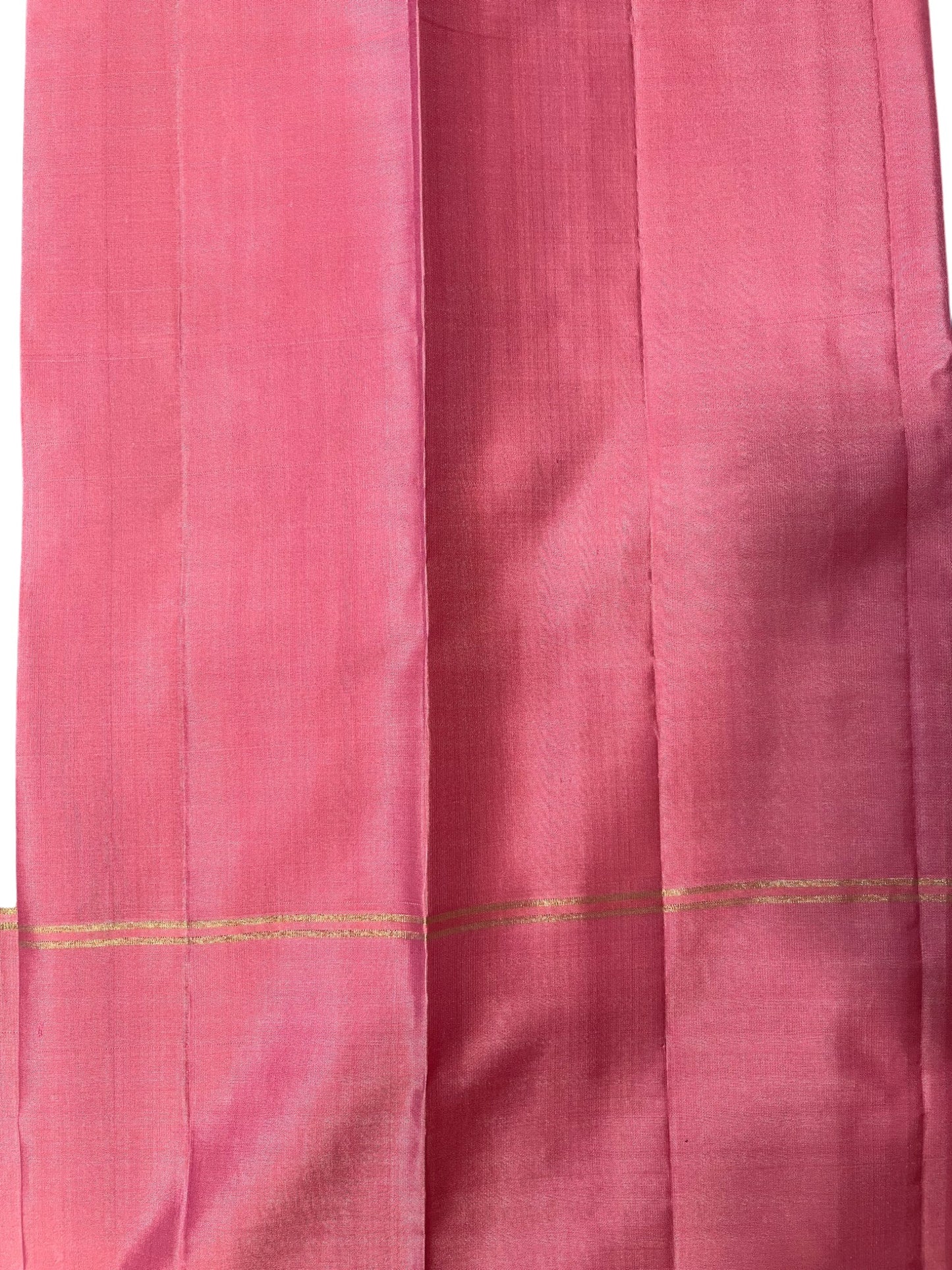 Southloom Pure Handloom Bridal Kanchipuram Silk Saree with Korvai Work (Pink & Blue)
