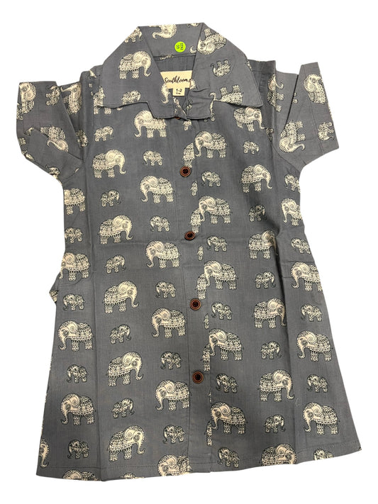 Southloom Pure Cotton Jaipur Printed Frocks for Girls (Age 1-2)