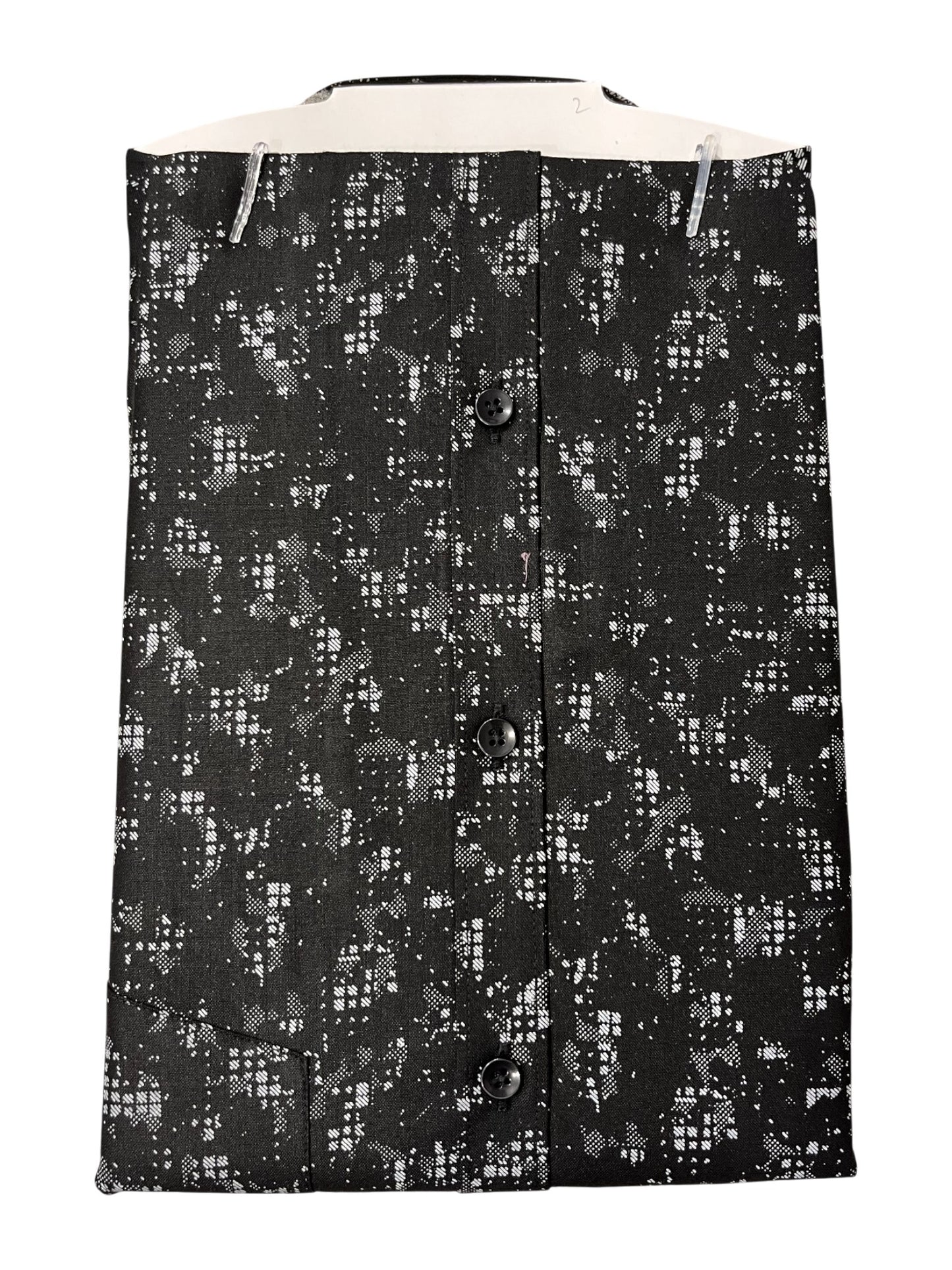 Southloom Pure Cotton Black Printed Shirt (XL FS)