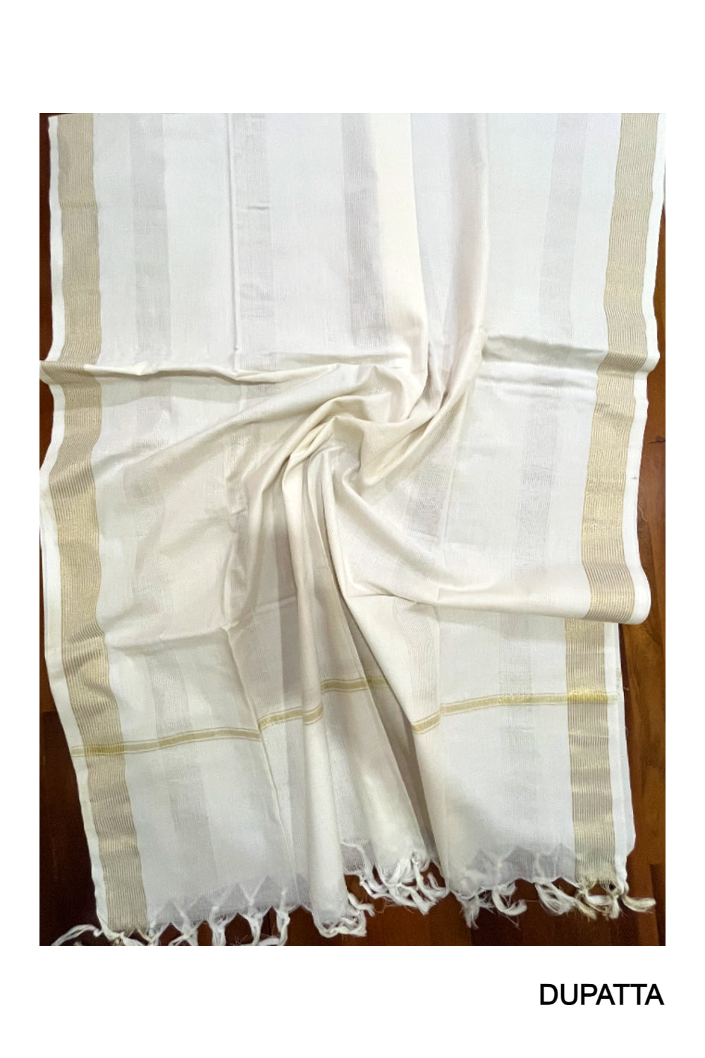 Kerala Cotton Churidar Salwar Material with Krishna Mural Prints (include Shawl / Dupatta)