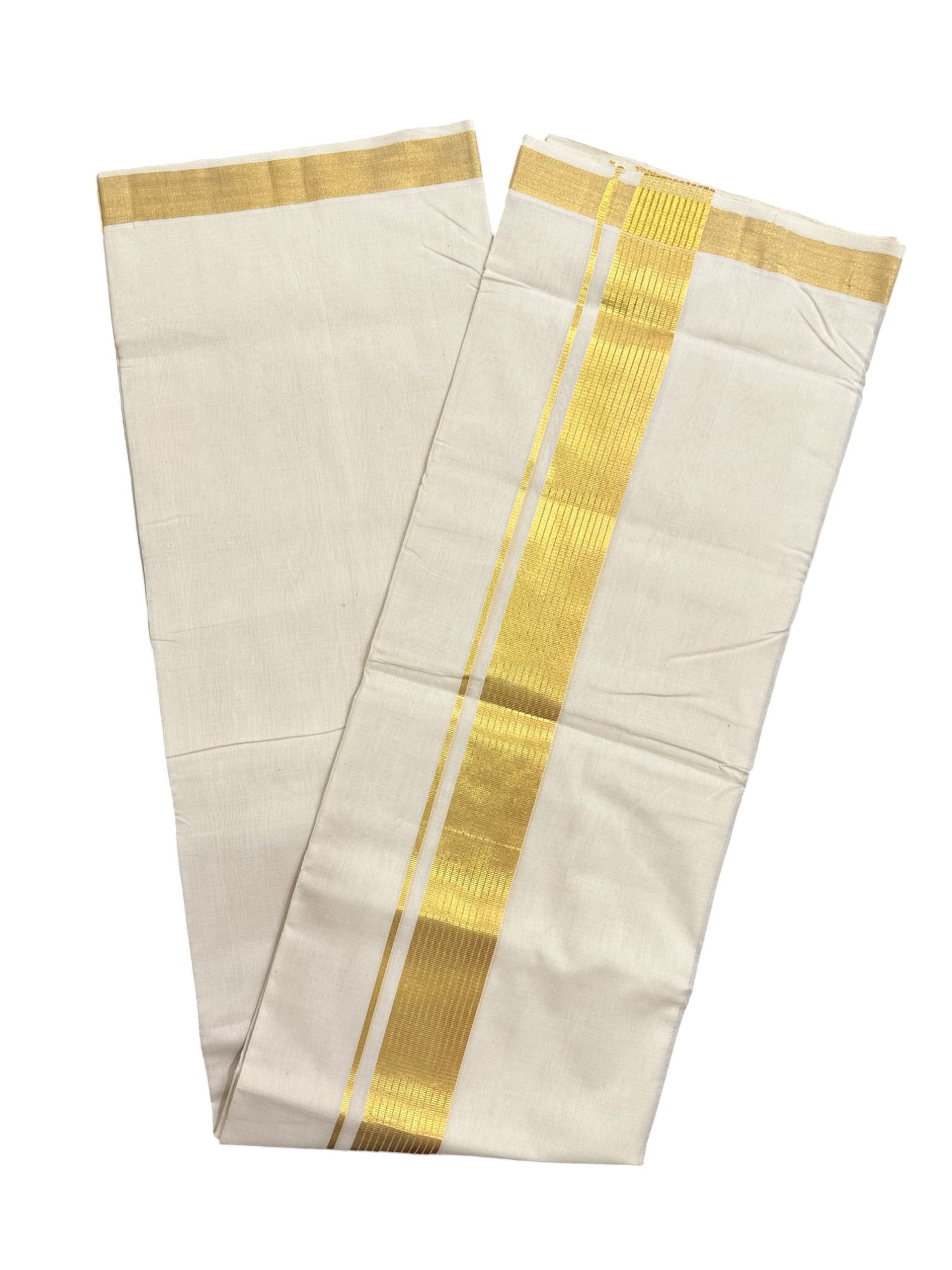 Southloom Super Premium Balaramapuram Unakkupaavu Handloom Wedding Kasavu Mundu (South Indian Kerala Dhoti)