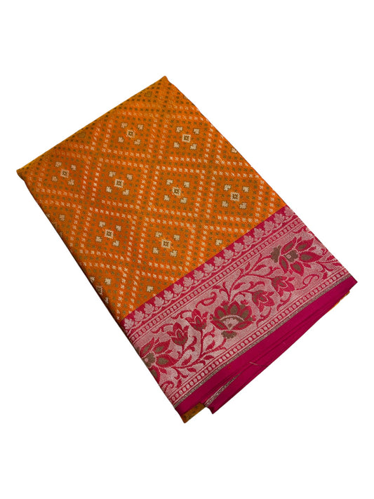 Southloom Banarasi Silk Saree with Woven Work on Body and Borders