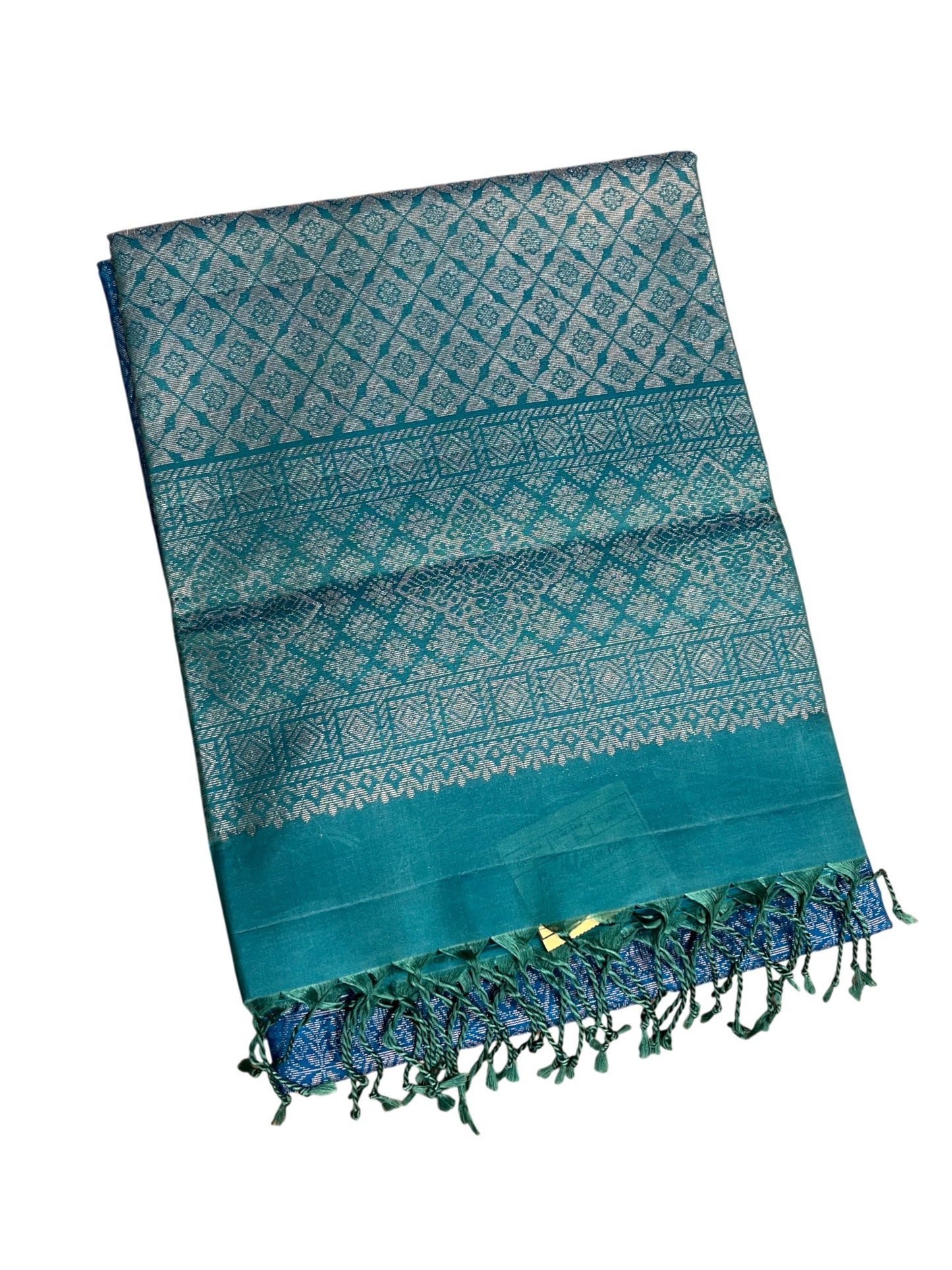 Southloom Pure Handloom Bridal Kanchipuram Silk Saree with Korvai Work (Blue)