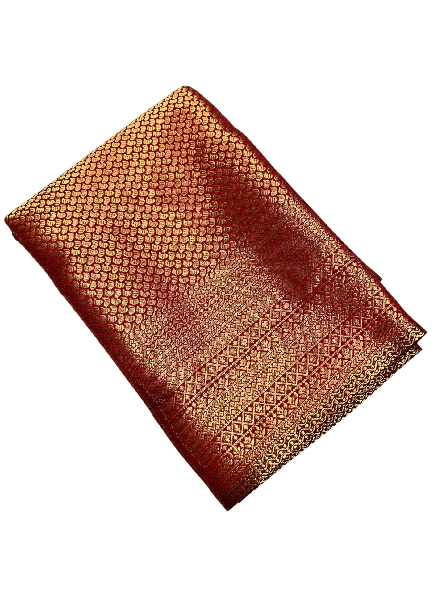 Southloom Semi Silk Brocade Bridal Saree With Woven Borders