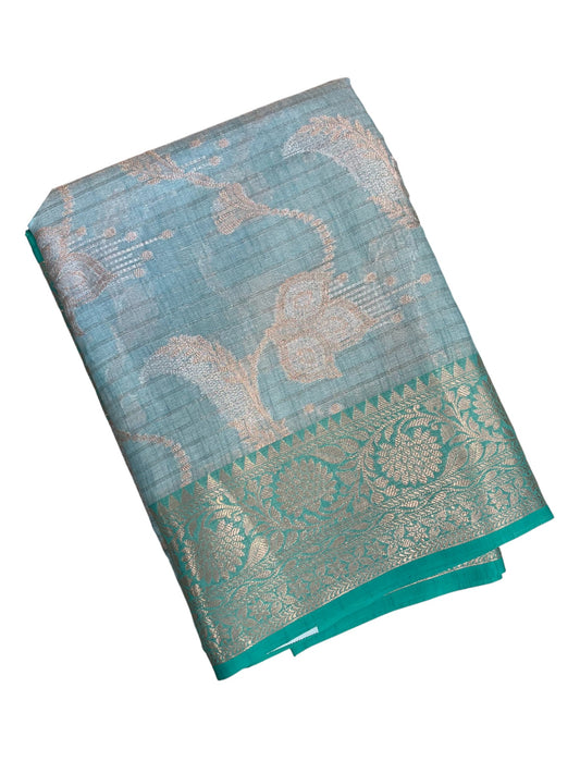 Southloom Tissue Banarasi Silk Saree with Woven Work on Body and Borders