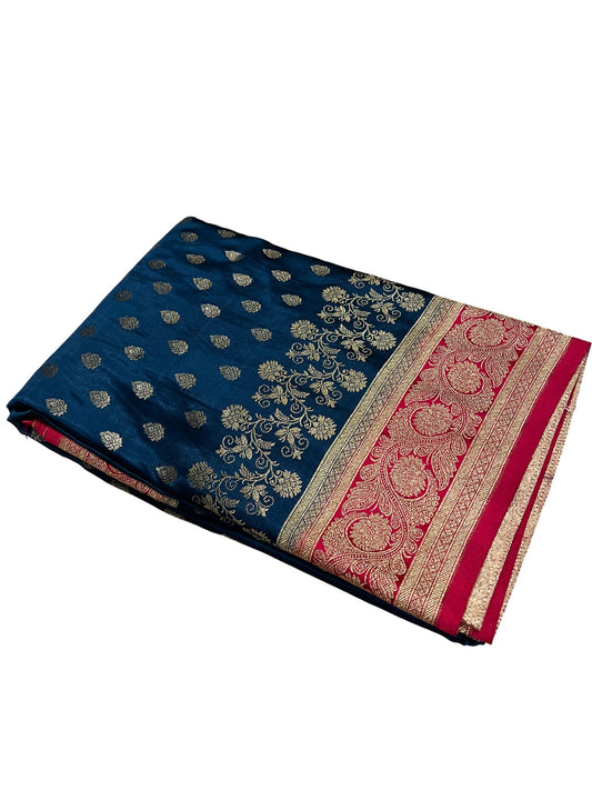 Southloom Satin Banarasi Silk Saree with Woven Work on Body and Borders