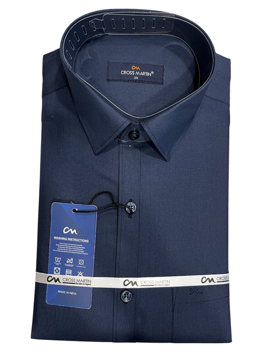 Southloom Pure Cotton Blue Plain Shirt (38 FS)