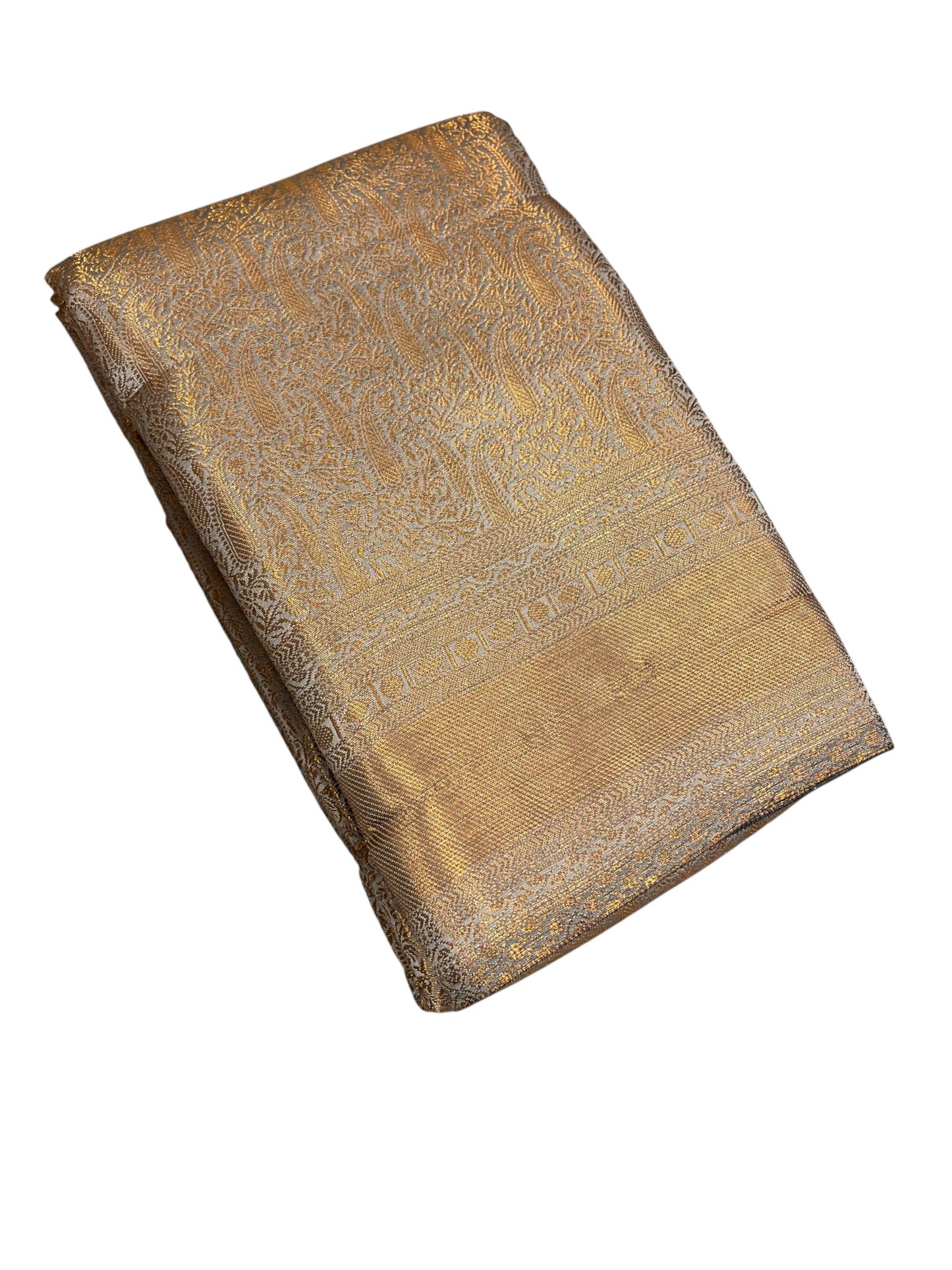 Southloom Premium Semi Silk Zari Work Brocade Saree in Bridal Grey with Matching Pallu