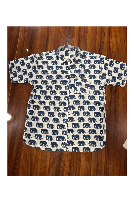 Southloom Jaipur Pure Cotton Printed Shirt For Men (3XL)