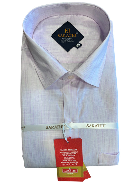 Pure Cotton Peach Plain Shirt (46 FS)