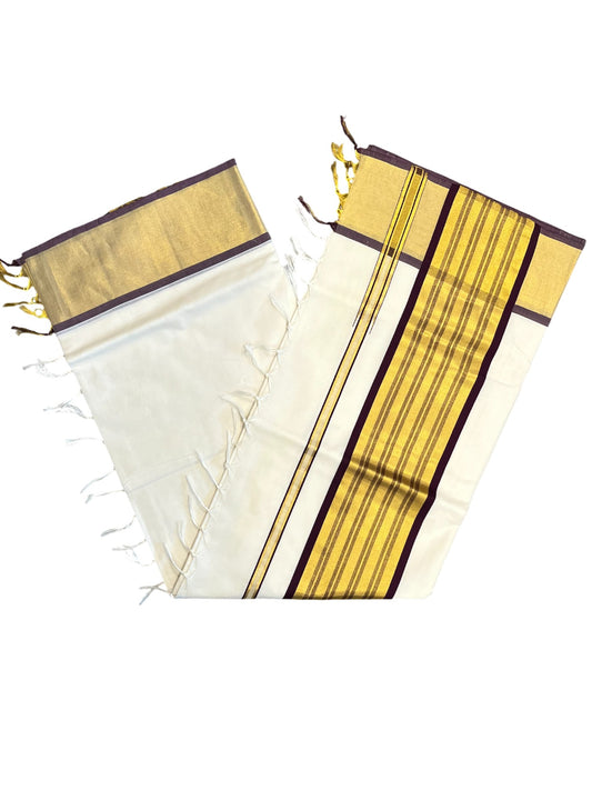 Southloom Super Premium Balaramapuram Unakkupaavu Handloom Cotton Saree with Purple Border