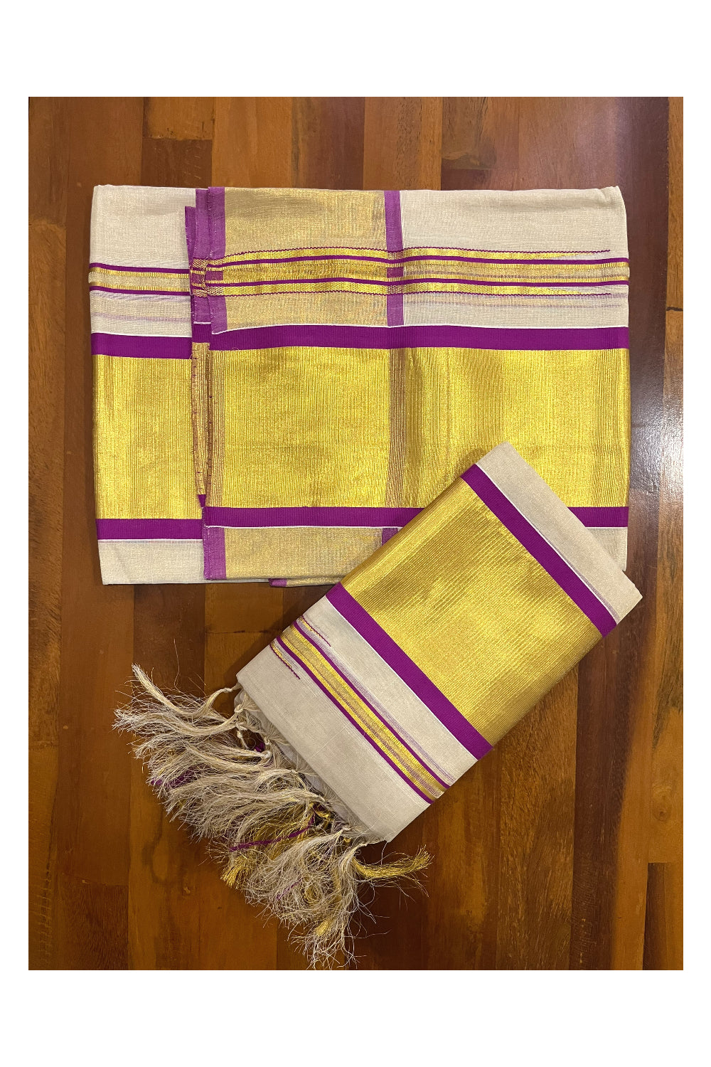 Southloom Onam Special Limited Run Vadamalli Tissue Set Mundu with Chutti Kara (Mundum Neriyathum 2.80 M)