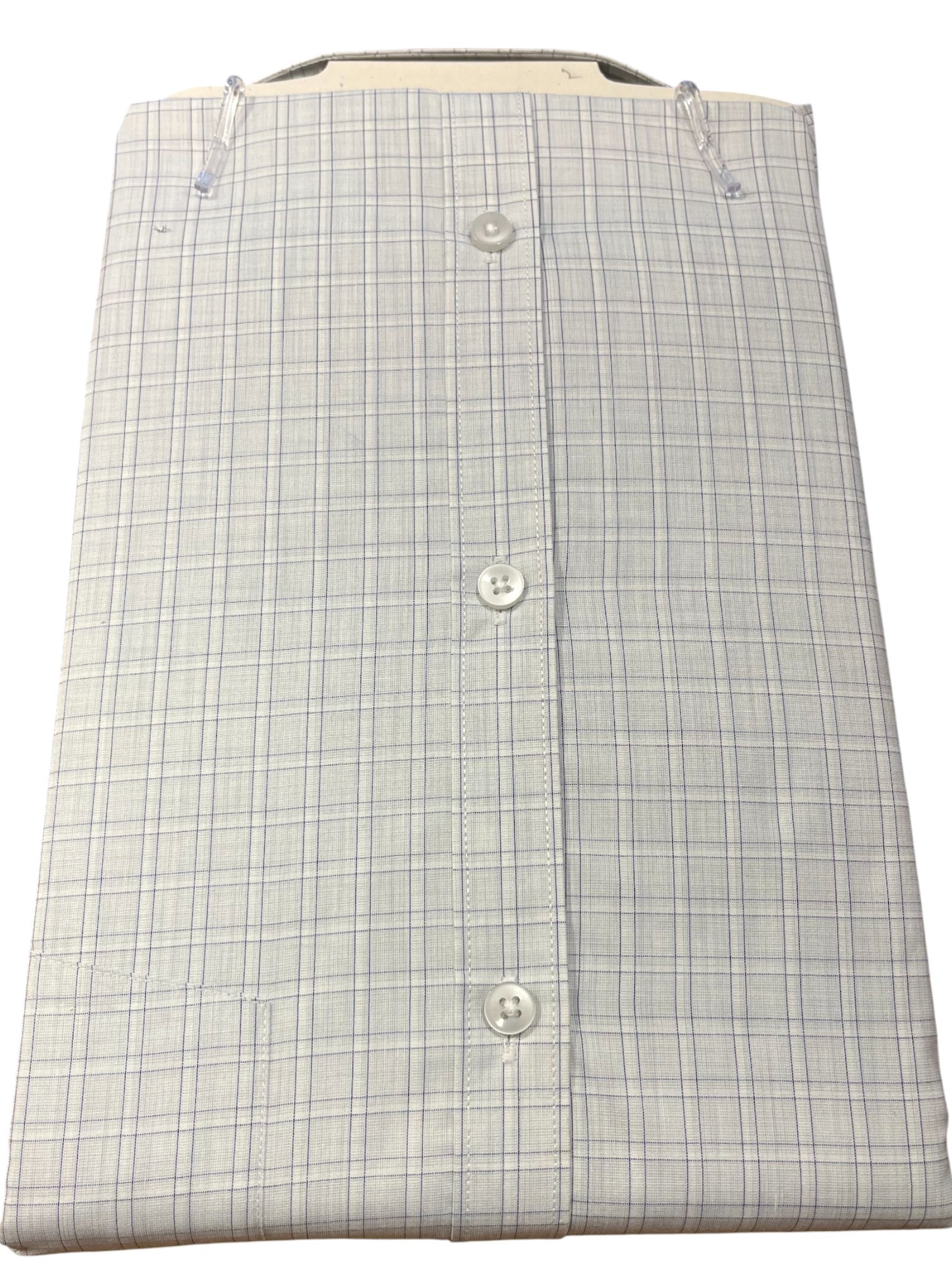 Southloom Pure Cotton White Check Shirt (46 FS)