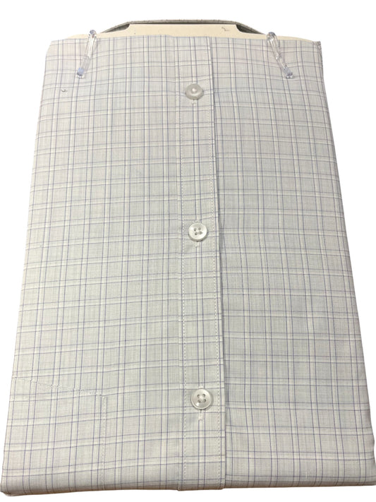 Southloom Pure Cotton White Check Shirt (46 FS)