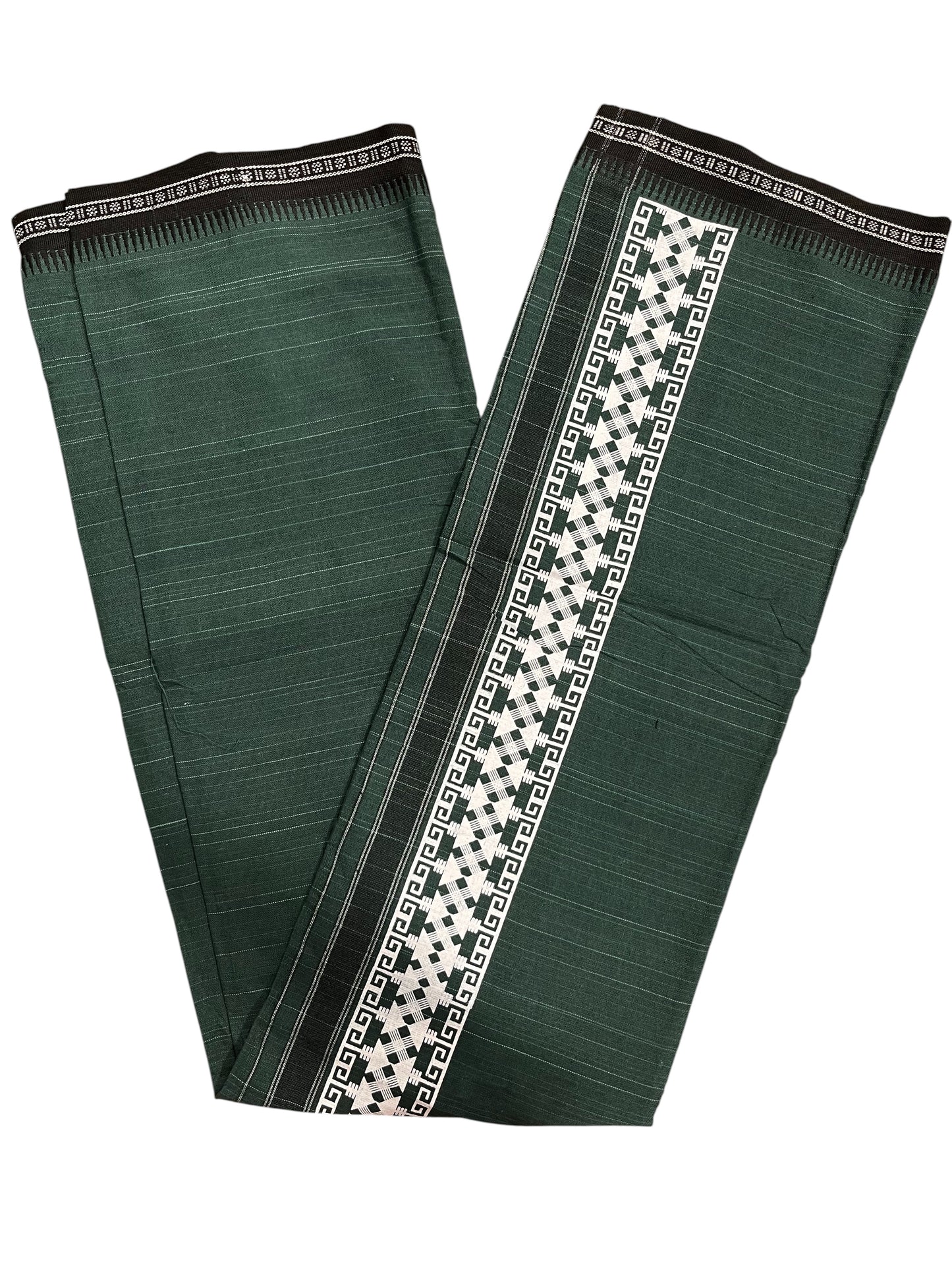 Southloom Green Printed Single Mundu / Otta Mundu / Lungi (South Indian Kerala Dhoti)