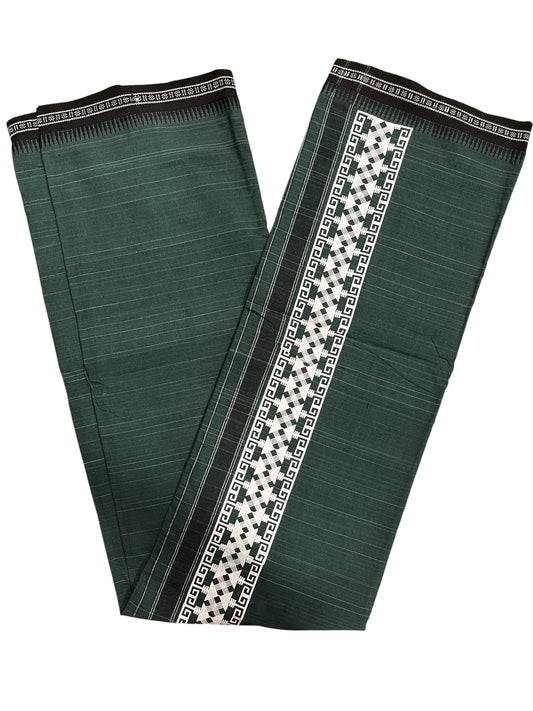 Southloom Green Printed Single Mundu / Otta Mundu / Lungi (South Indian Kerala Dhoti)