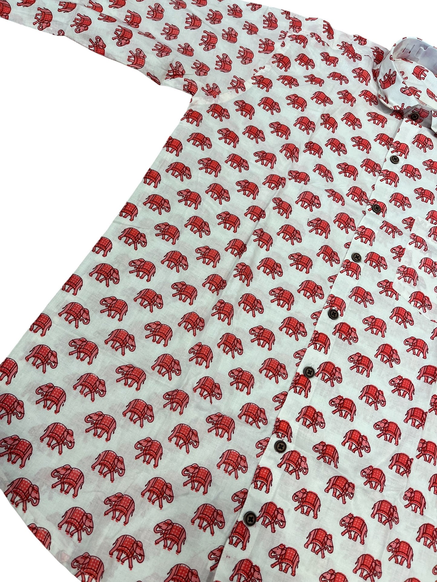 Southloom Jaipur Pure Cotton Block Printed Shirt for Men (Medium)